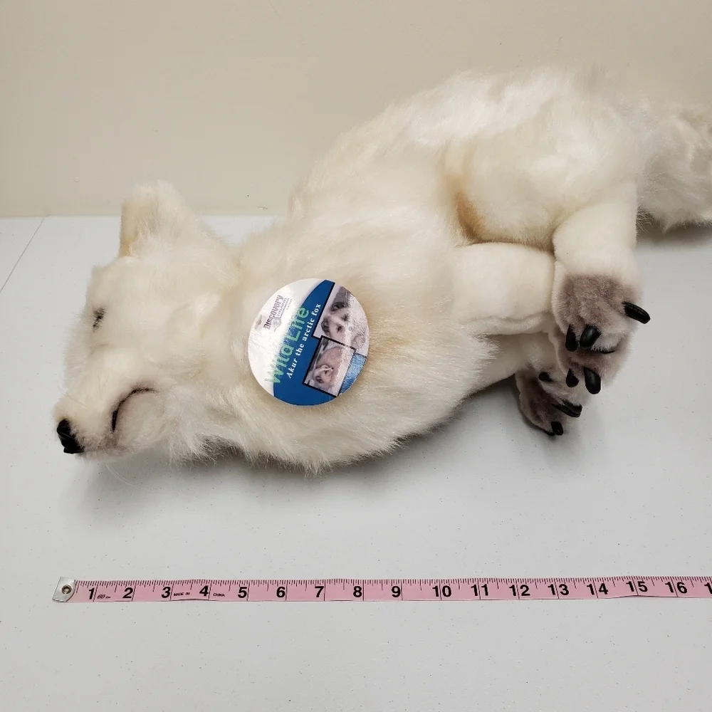 Discovery Channel Wild Life Akur the Arctic Fox Realistic Large Animal Plush - Picture 6 of 10